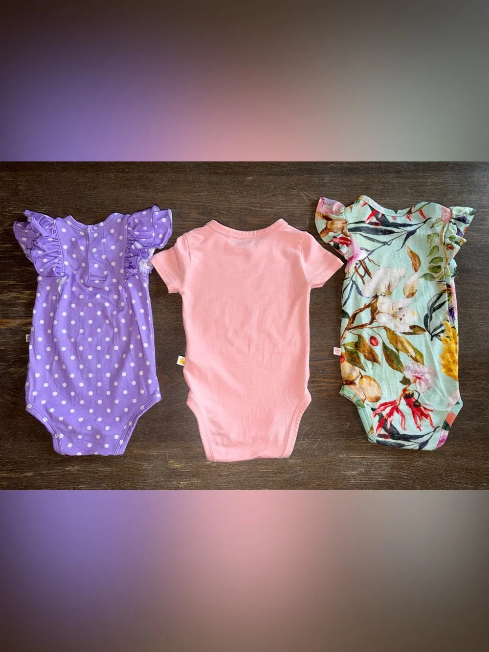 Baby Girl 8 Piece Posh Peanut / Birdie Bean / Gigi and Max Bamboo Lot